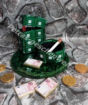 Preview: Schokoladen Aschenbecher&Feuerzeug zum Geburtstag